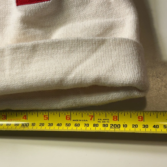 Vintage High End Thick White USA Olympics 3M Luge Team Beanie Hat MINTY OS - Picture 7 of 7